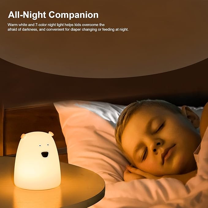 ZKLiLi Night Light for Kids, Cute Night Lamp Battery Powered Night Light for - Image 6