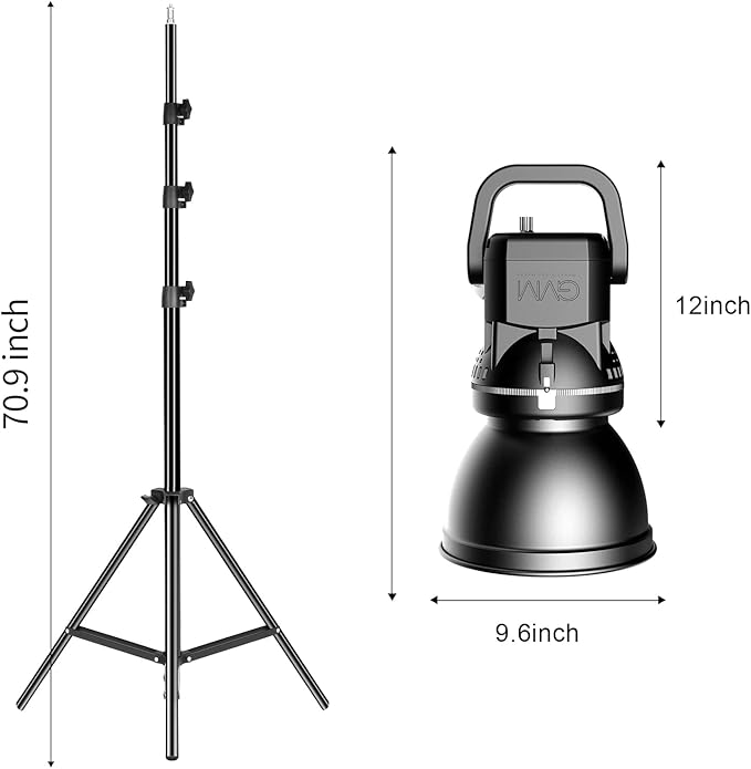 GVM 80W CRI97+ 5600K Dimmable LED Video Lights - Image 5