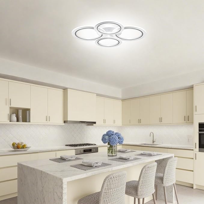 Modern LED Ceiling Light, 3 Color Temps, Adjustable Brightness, Remote & APP - Image 3