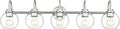 Bathroom Light Fixtures, 5-Light Brushed Nickel Vanity Lights Over Mirror by Audickic
