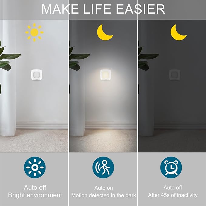 BIGMONAT Motion Sensor Tap Light, Battery Operated Puck Lighting - Image 3