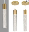 2 Pack Modern Kitchen Island Hanging Light, Bubble Acrylic, 3 Color Temperatures by Daoseolo