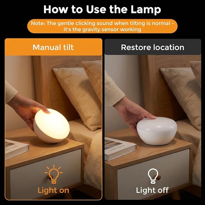 Gravity Sensor Cordless Table Lamp - Image 3