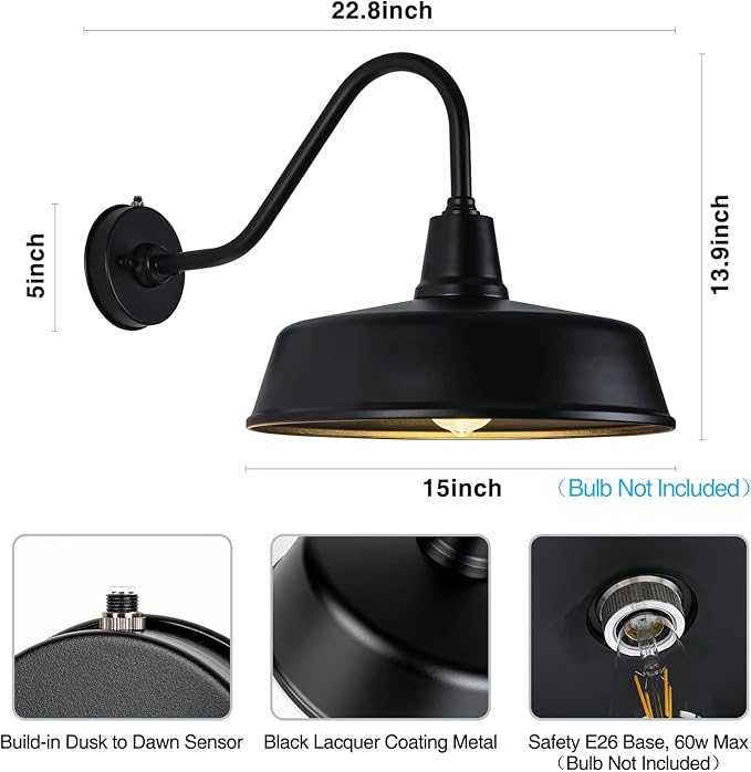 Outdoor Gooseneck Barn Light - Image 5