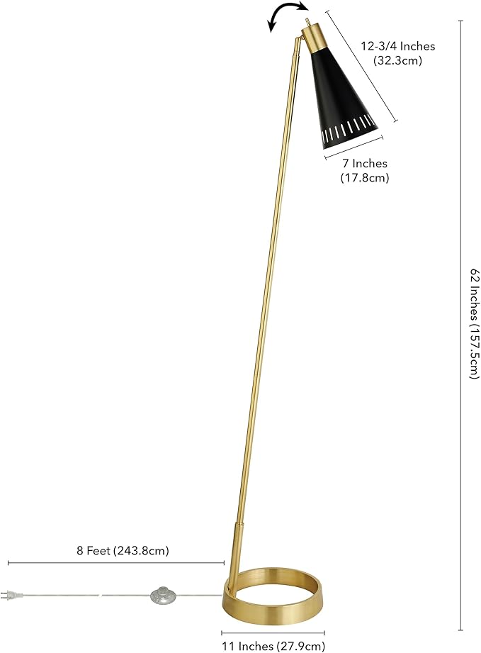 Henn&Hart 62.25" Tall Floor Lamp - Image 4