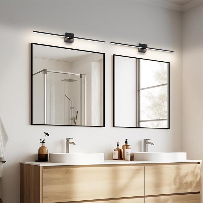 URSOLA Black Bathroom Light Fixtures, 36 inch Modern LED Vanity Lighting Over - Image 8