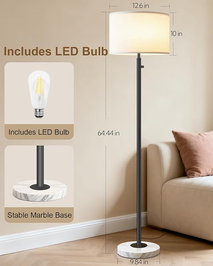 Floor Lamp for Bedroom, Modern Floor Lamp for Living Room, Standing Lamp - Image 2