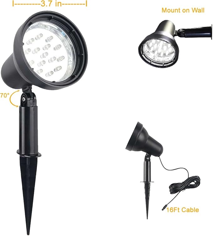 SUNLONG Solar Powered Spot Lights Outdoor Waterproof 2 in 1 Bright Solar - Image 6