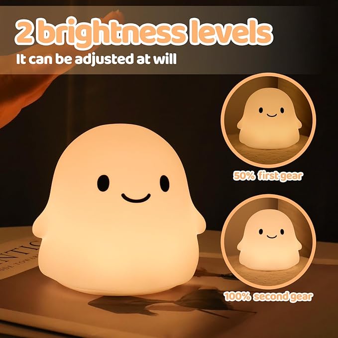 Halloween Ghost Night Light, Color-Changing & 50-Hour Battery, Spooky-Cute - Image 6