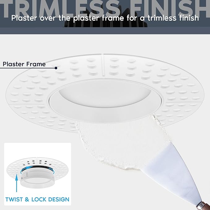 LUXRITE 4 Inch Trimless LED Recessed Lights - Image 3