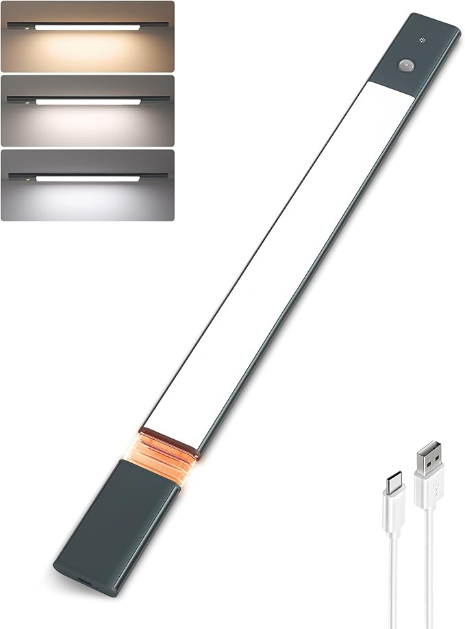 EZVALO Under Cabinet Lighting, 2200mAh Rechargeable Battery, 76 LEDs Dimmable by EZVALO