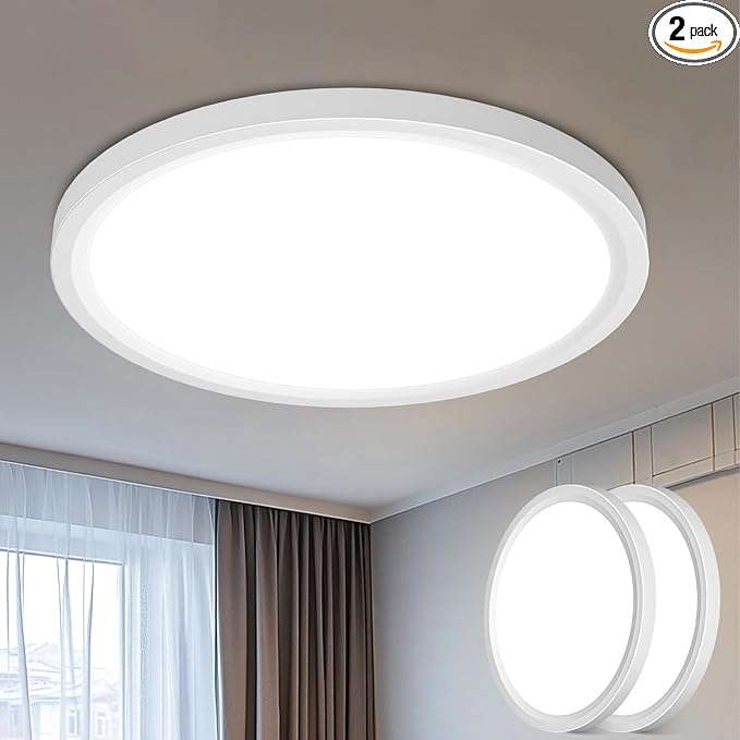 libtit 16Inch Flush Mount LED Ceiling Light Fixture, 3000K 4000K 6500K by Libtit