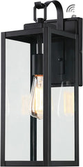Pia Ricco Large Size Outdoor Wall Lights, Dusk to Dawn Matte Black Exterior by PiaRicco