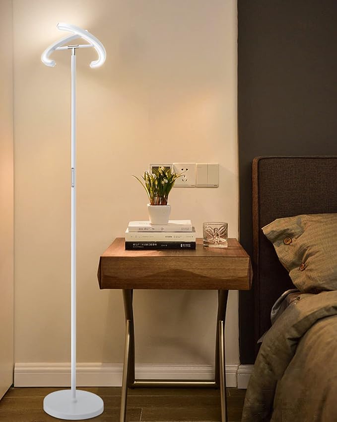 White Floor Lamp, Modern Stepless Dimmable Standing Lamp 3000-6000K, 20W LED - Image 5
