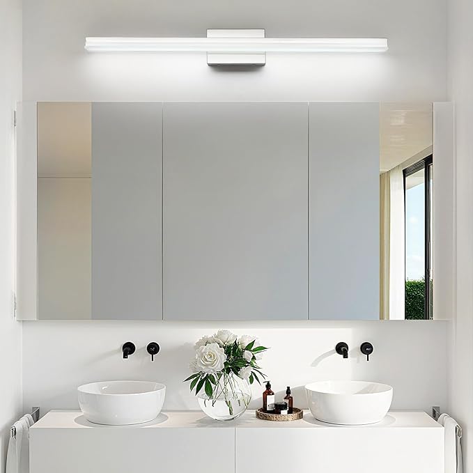 SineRise 40-Inch LED Modern Bathroom Vanity Light Bar, Chrome Modern Acrylic - Image 6