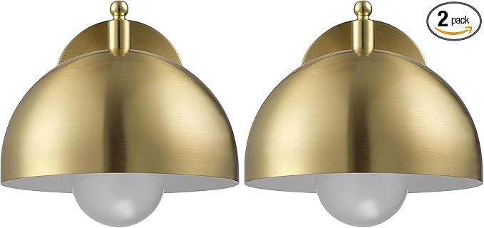 GLOBE Electric 65000048 1-Light Wall Sconce, Brushed Brass, Wall Lights by GlobeElectric