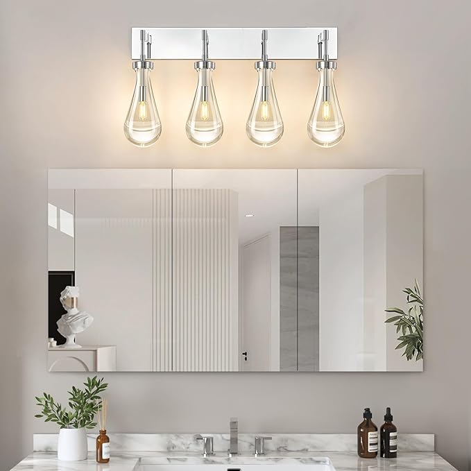 Raindrop Wall Sconces Chrome Crystal Sconces Wall Decor Modern Lighting Glass - Image 5