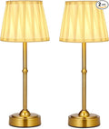 Cordless Battery Operated Table lamp Set of 2, 6000mAh Rechargeable Small by XMINKDZA