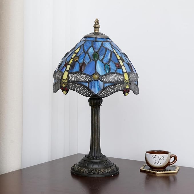 Tiffany Lamp Stained Glass lamp Small Bedside Table Lamps - Image 3