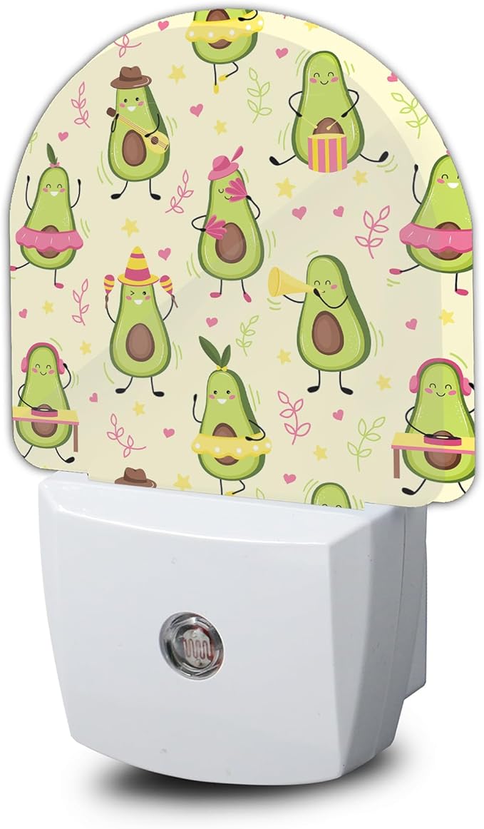 Night Light, Cute Kawaii Avocado Night Lights Plug Into Wall Smart Sensor Night by YESPOAK