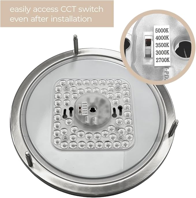 Builder Essential Axis LED 12in Round Flush Mount 18W 1, 350 Lumens - Image 4