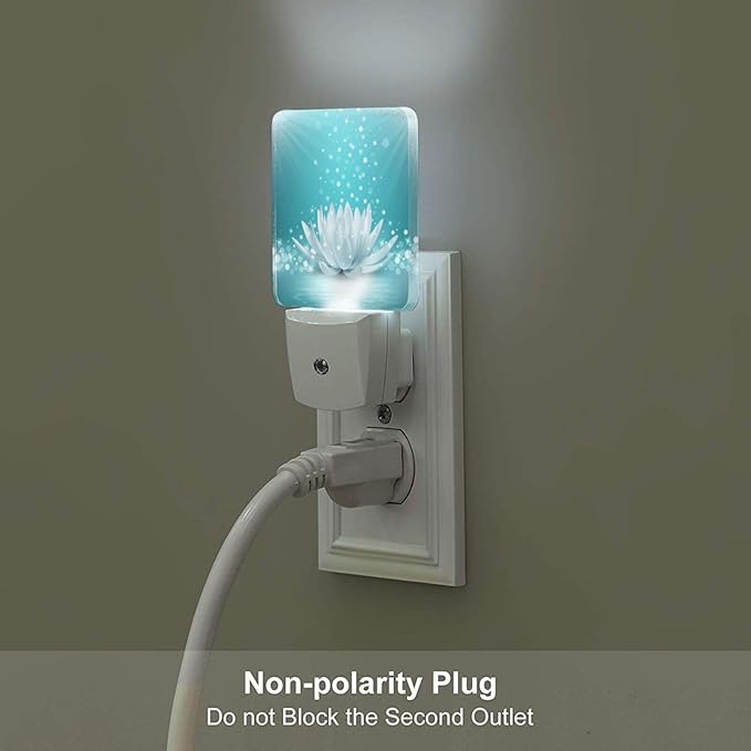 Sparkle Blue Zen Lotus Flower Night Light, Plug Into Wall Decor - Image 5