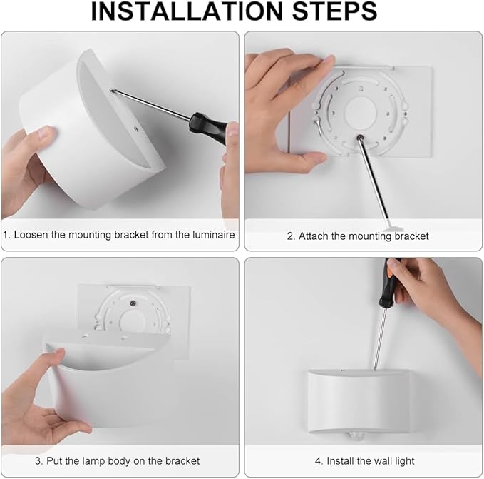 SERDEN LED Hardwired Motion Sensor Light Indoor Wall Sconce, Motion Sensor Wall - Image 7