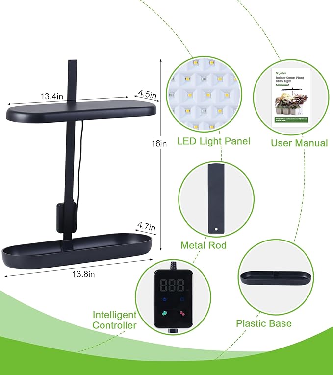 Grow Lights for Indoor Plants, 20W Full Spectrum LED Grow Lamp for Indoor Garden - Image 7