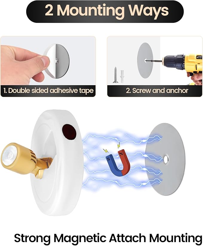 Rechargeable Spotlight, Battery Operated Picture Lights - Image 7