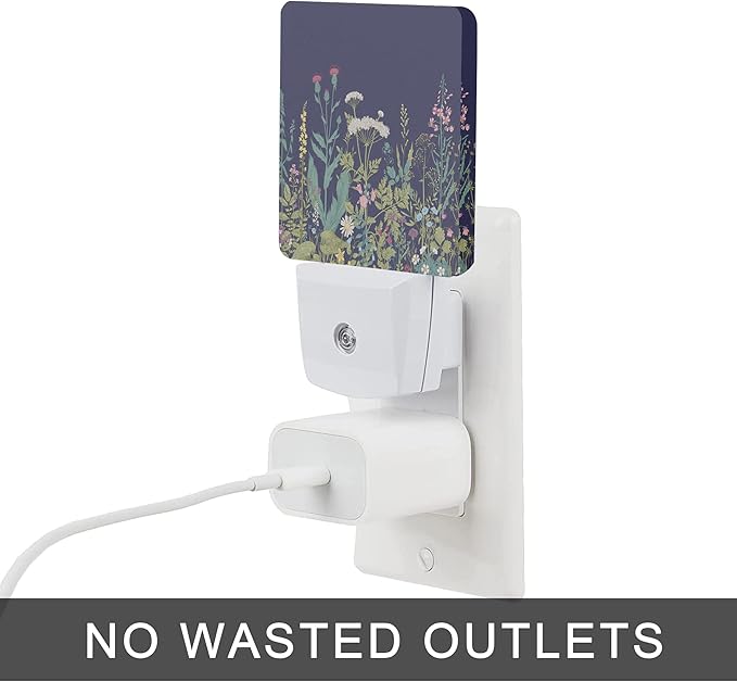 Herbs and Wild Flowers Night Light, Night Lights Plug into Wall 0.5W Sleep - Image 4