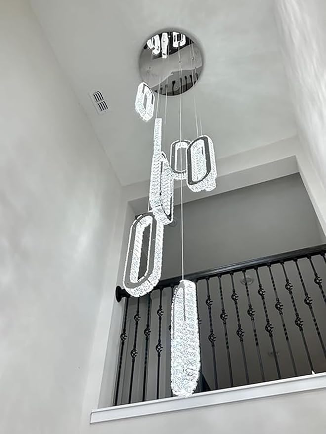 Modern Crystal Chandelier Adjustable 8 Rings Chandelier - Image 4