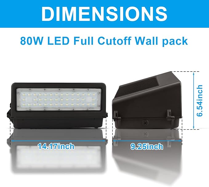 OSTEK 80W Full Cut-Off LED Wall Pack Light - Image 4