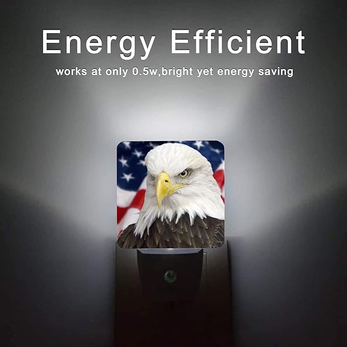 American Flag Night Light, Eagle Night Lights 0.5W Sleep Friendly - Image 6