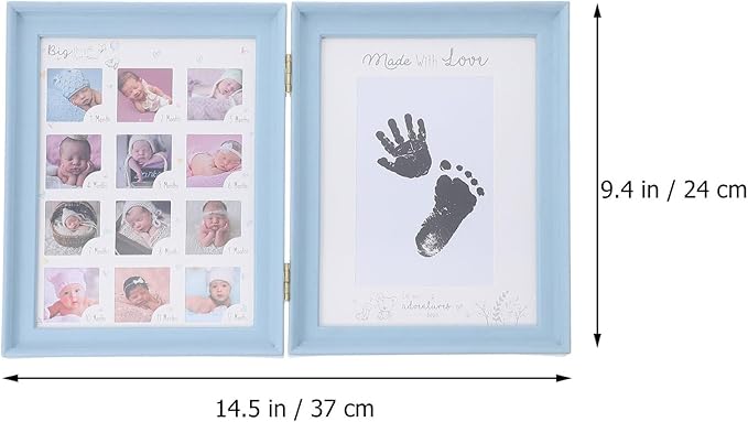 Newborn Handprint and Footprint Photo Frame Growth Keepsake - Image 2