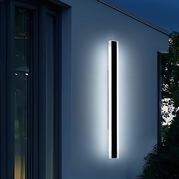 57inch Modern Long Outdoor Wall Lights, 3000K-6000K Dimmable Linear Wall Sconce - Image 6