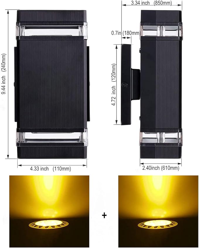 Modern LED Outdoor Wall Lights, Dusk to Dawn Outdoor Lighting Fixtures Wall - Image 9