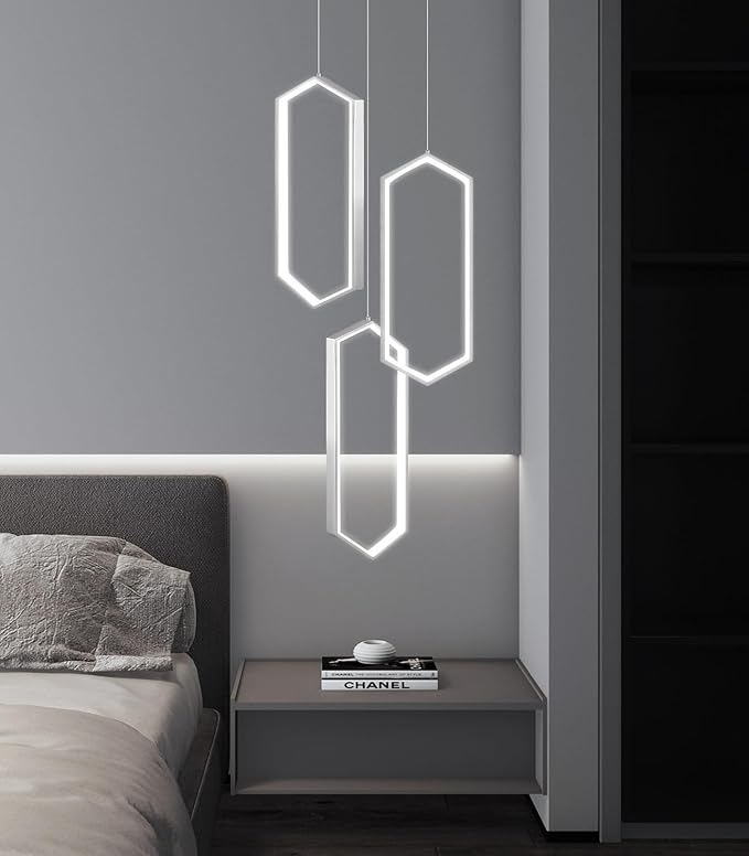 3-Rings Dimmable Pendant Lighting Adjust LED Mini Chandelier Ceiling Light by Dolria