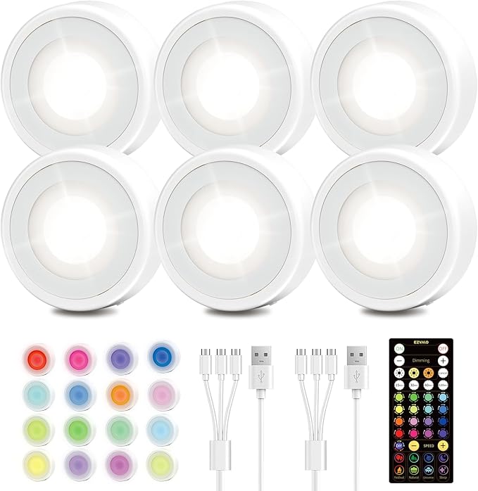 EZVALO LED Puck Lights, 2.5'' Mini Tap Lights, Wireless Closet Light, Under by EZVALO