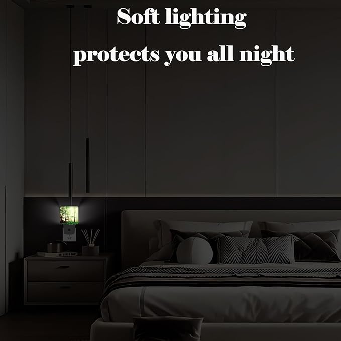 Misty Forest Night Light, Plug-in Nightlights Auto Sensor Night Lamp Dusk to - Image 7