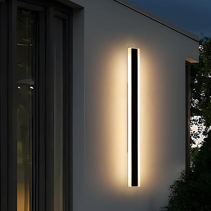 Modern Outdoor Wall Lights, 57inch Long Linear LED Wall Sconce, 3000K Warm White by Daoseolo