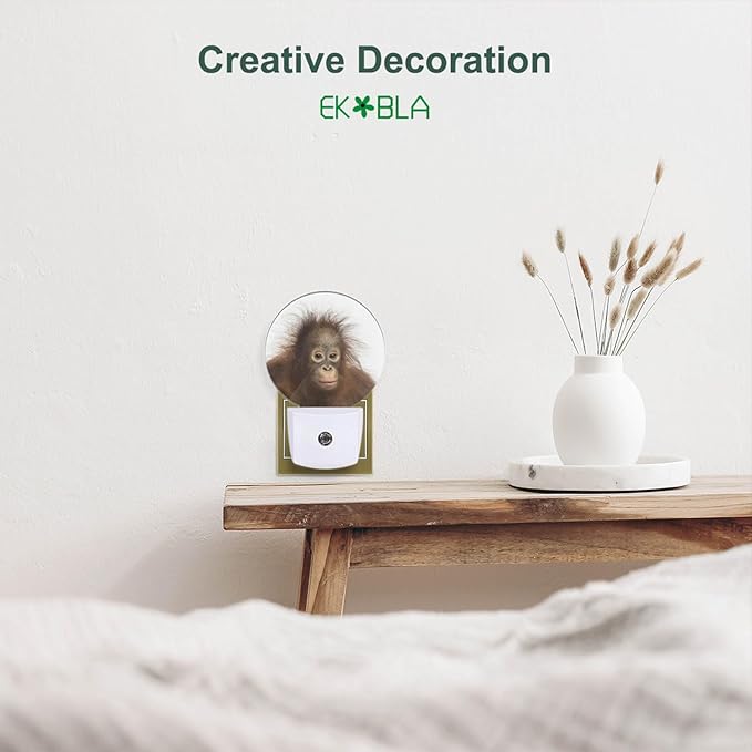 EKOBLA Funny Monkey LED Night Light Ape Wildlife Animal Dusk to Dawn Plug-in - Image 5