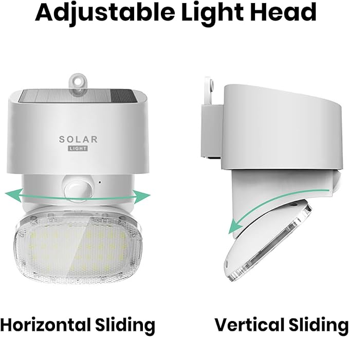 Solar Wall Light Outdoor, 3000K 4000K Solar Motion Lights, 180° Adjustable Lamp - Image 2