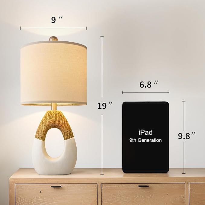 OYEARS 19'' Small Boho Table Lamps - Image 8