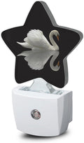 White Swan Night Lights Plug in Wall Lamp Smart Dusk to Dawn Sensor by Losthll