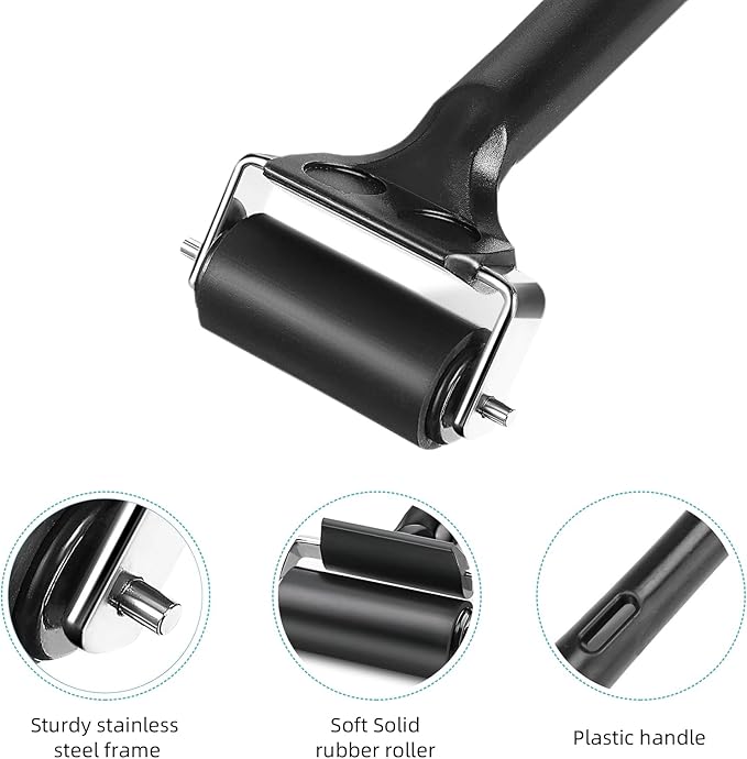 KXKZREN Rubber Roller for Flooring Installation 2.36 inch Rubber Brayer Glue - Image 3