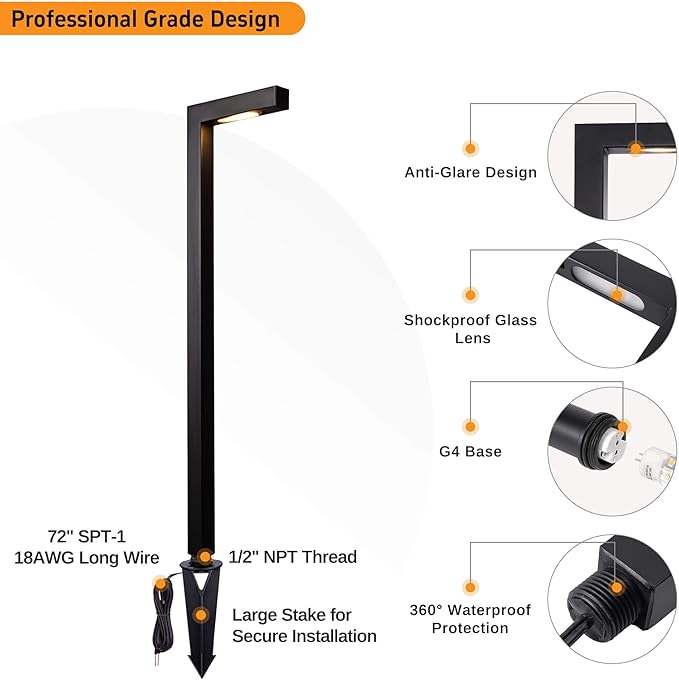 Gardenreet Low Voltage Pathway Lights 12V, LED Landscape Path Lights Outdoor - Image 9