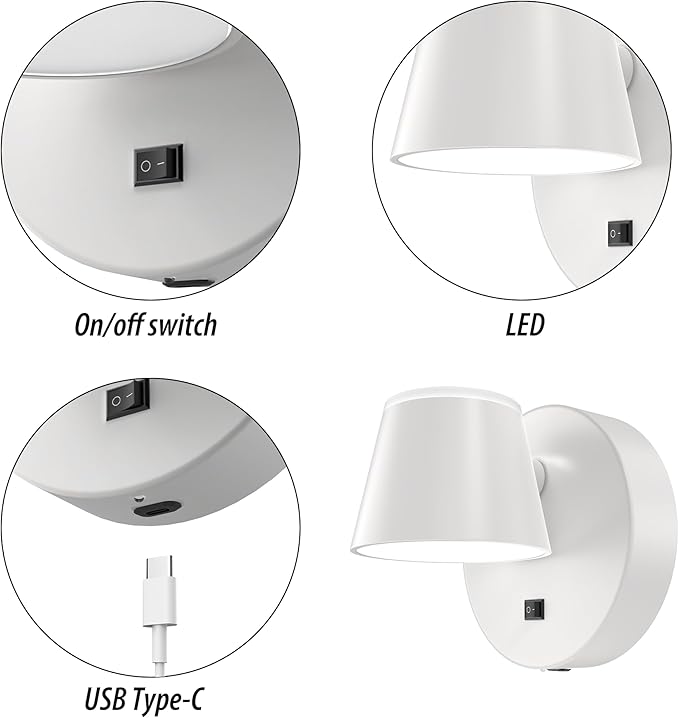 URSOLA Battery Operated Wall Sconce - Image 3