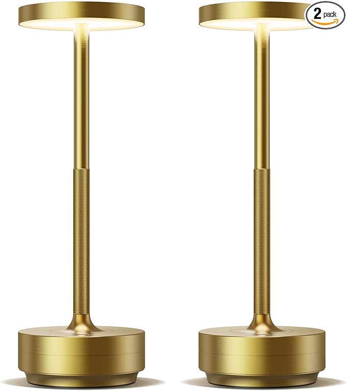 SAKRINGT 2 Pack Rechargeable Cordless Table Lamp by SAKRINGT