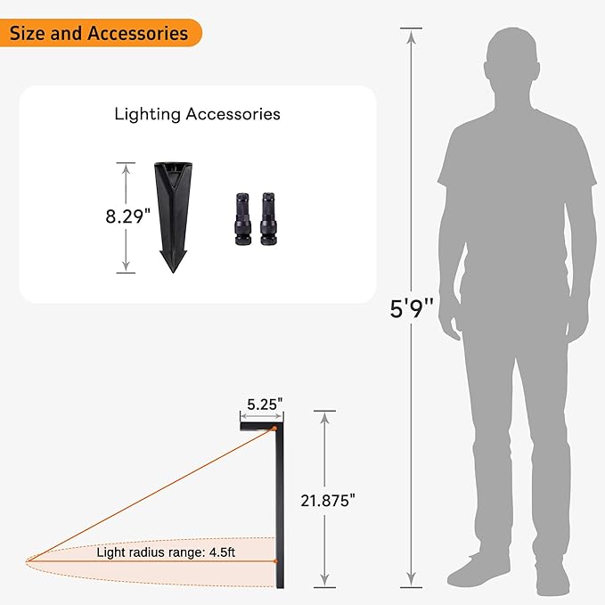 Gardenreet Brass Landscape Path Lights, LED 12V Low Voltage Pathway Lights Wired - Image 6
