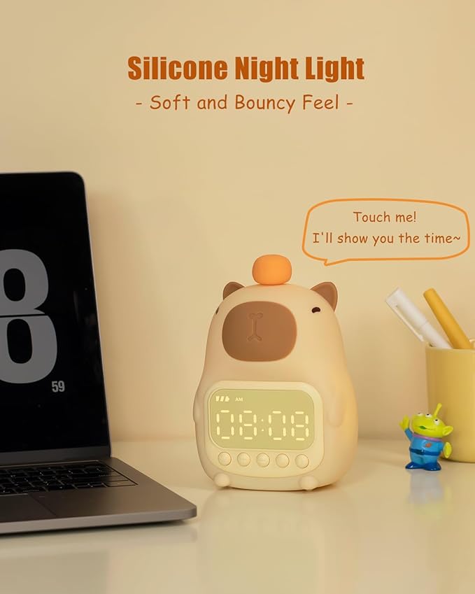 Capybara Alarm Clock with Night Light - Image 5